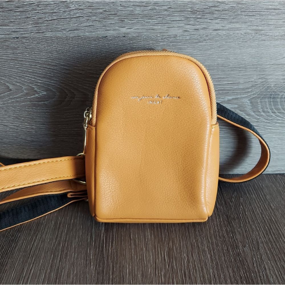 Yellow Belt Bag with Smooth Material and Compact Shape
